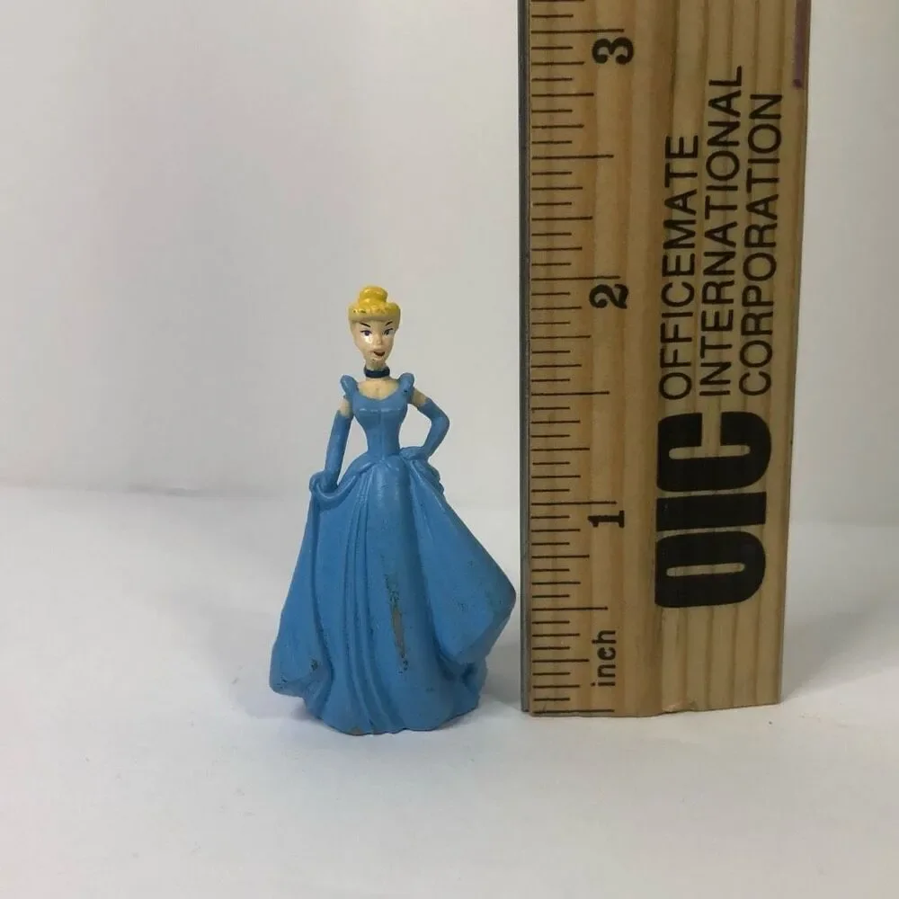 2 inch‎ cinderella blue dress figure pvc cake topper disney princess